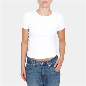 JJXX Girl Frankie Rib Tee Bright White